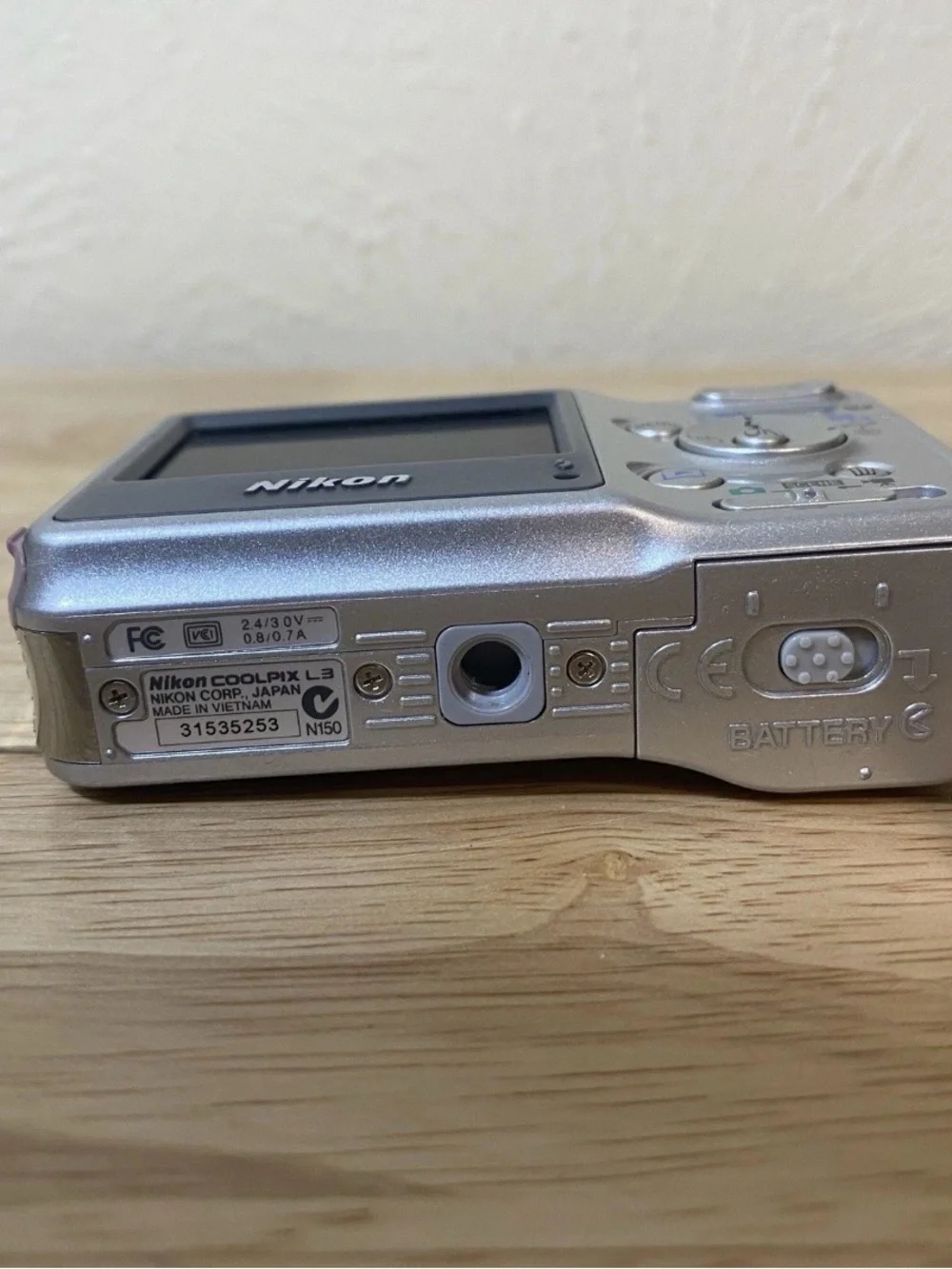 Nikon COOLPIX L3 5.1MP Digital Y2K Camera Silver 3x Zoom Vintage Tested